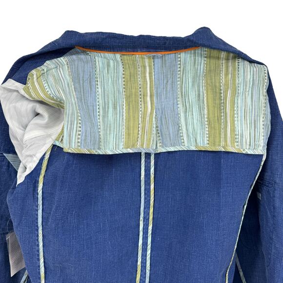 The Territory Ahead Linen Beachcomber Blazer L Mens NEW Sport Coat Blue Jacket - Picture 11 of 12